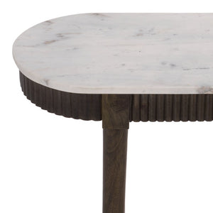 Safavieh Lorraine Marble Top Console Table with Mango Wood Base for Entryway or Living Room CNS3712A