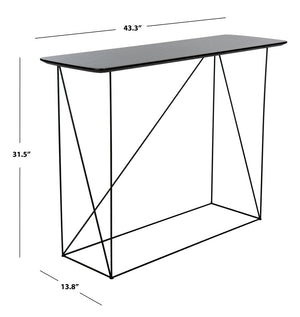 Safavieh Rylee Console Table - Modern Minimalist Design For Entryways, Living Rooms, And Hallways Decor Dark Grey/Black CNS4202A