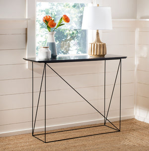 Safavieh Rylee Console Table - Modern Minimalist Design For Entryways, Living Rooms, And Hallways Decor Dark Grey/Black CNS4202A