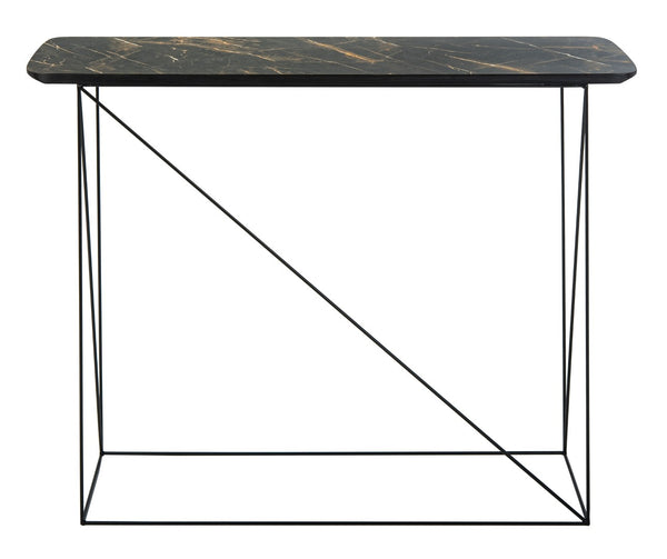 Safavieh Rylee Console Table - Modern Minimalist Design For Entryways, Living Rooms, And Hallways Decor Dark Sandstone / Black CNS4202B