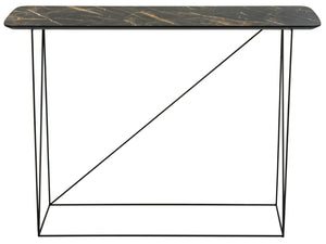 Safavieh Rylee Console Table - Modern Minimalist Design For Entryways, Living Rooms, And Hallways Decor Dark Sandstone / Black CNS4202B