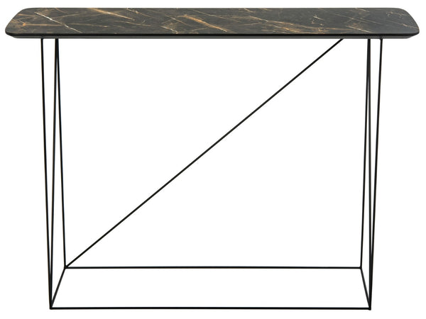 Safavieh Rylee Console Table - Modern Minimalist Design For Entryways, Living Rooms, And Hallways Decor Dark Sandstone / Black CNS4202B