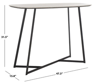 Safavieh Arrington Console Table - Chic Mid-Century Design With White Oak Finish & Black Open Base For Any Space CNS4203A
