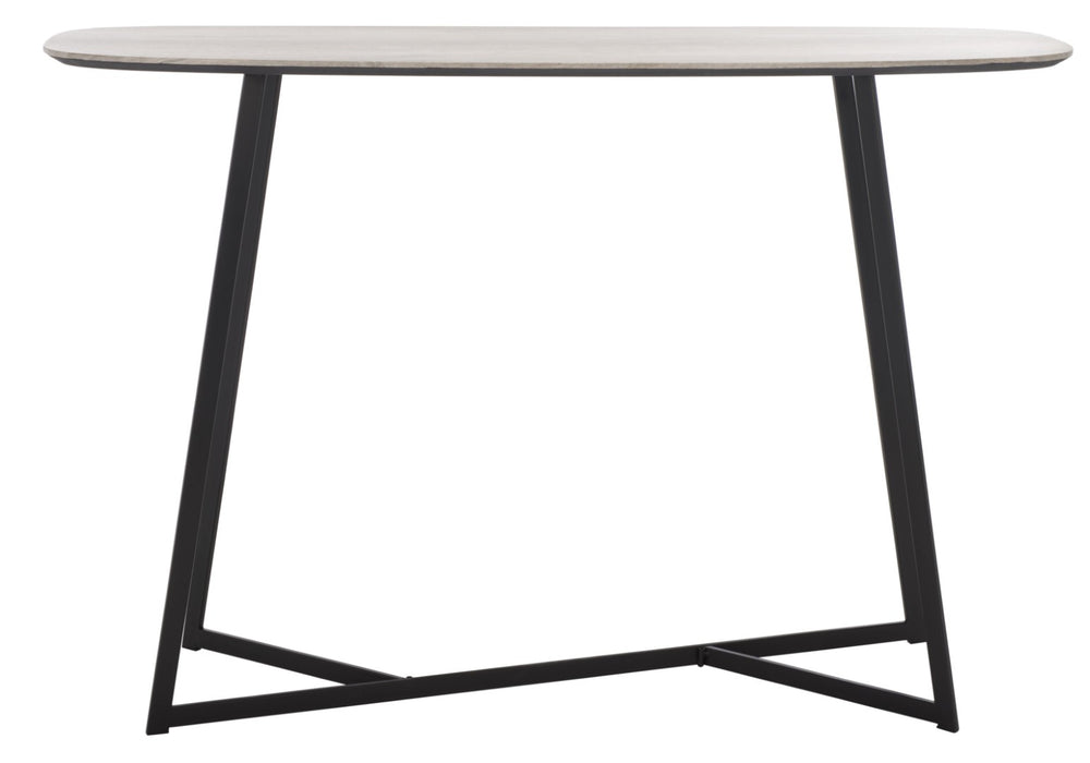 Safavieh Arrington Console Table - Chic Mid-Century Design With White Oak Finish & Black Open Base For Any Space CNS4203A