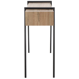 Safavieh Margaux Console Table - Modern Industrial Design For Entryway, Living Room Or Home Office Decor Light Grey Oak / Black CNS4207B