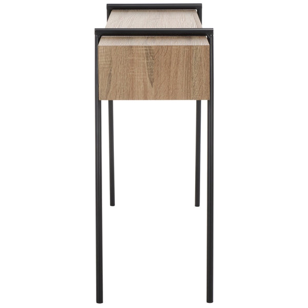 Safavieh Margaux Console Table - Modern Industrial Design For Entryway, Living Room Or Home Office Decor Light Grey Oak / Black CNS4207B