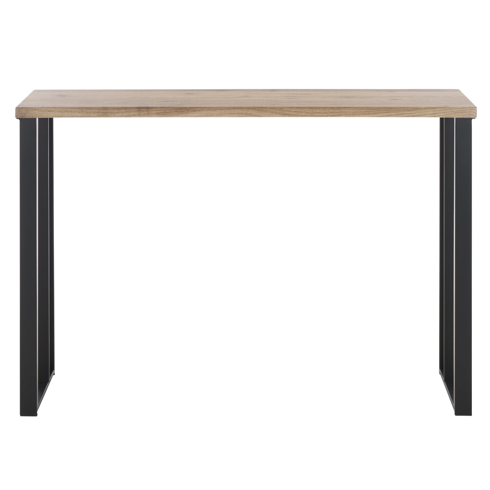 Safavieh Carlino Console Table - Light Brown Finish With Black Iron Legs For Timeless Home Elegance & Durability Light Brown ,Black Mdf & Iron Cns4208a