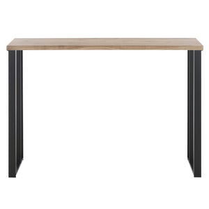 Safavieh Carlino Console Table - Light Brown Finish With Black Iron Legs For Timeless Home Elegance & Durability Light Brown ,Black Mdf & Iron Cns4208a