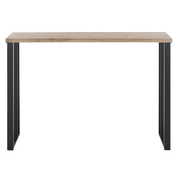 Safavieh Carlino Console Table - Light Brown Finish With Black Iron Legs For Timeless Home Elegance & Durability Light Brown ,Black Mdf & Iron Cns4208a