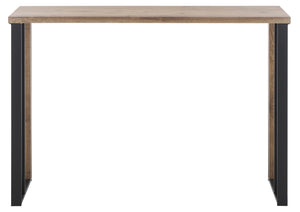 Safavieh Carlino Console Table - Light Brown Finish With Black Iron Legs For Timeless Home Elegance & Durability Light Brown ,Black Mdf & Iron Cns4208a