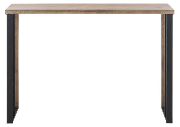 Safavieh Carlino Console Table - Light Brown Finish With Black Iron Legs For Timeless Home Elegance & Durability Light Brown ,Black Mdf & Iron Cns4208a