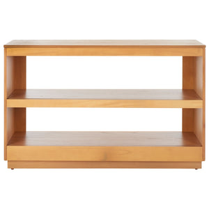 Safavieh Ines Console Table - Elegant Natural Wood Design With Open Shelves For Stylish Entryways & Living Spaces CNS5003A