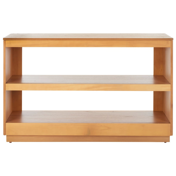 Safavieh Ines Console Table - Elegant Natural Wood Design With Open Shelves For Stylish Entryways & Living Spaces CNS5003A