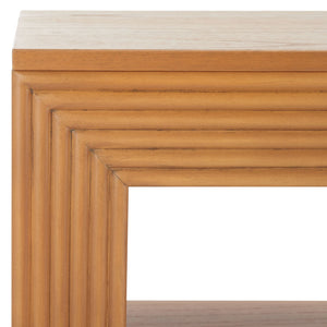 Safavieh Ines Console Table - Elegant Natural Wood Design With Open Shelves For Stylish Entryways & Living Spaces CNS5003A