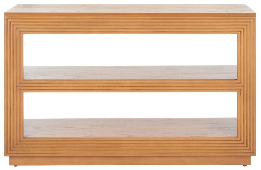 Safavieh Ines Console Table - Elegant Natural Wood Design With Open Shelves For Stylish Entryways & Living Spaces CNS5003A