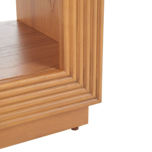 Safavieh Ines Console Table - Elegant Natural Wood Design With Open Shelves For Stylish Entryways & Living Spaces CNS5003A