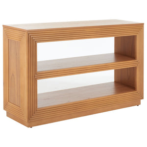 Safavieh Ines Console Table - Elegant Natural Wood Design With Open Shelves For Stylish Entryways & Living Spaces CNS5003A