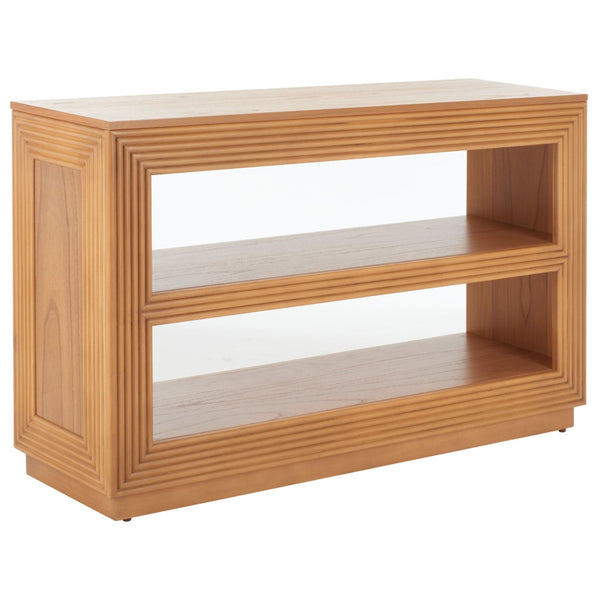 Safavieh Ines Console Table - Elegant Natural Wood Design With Open Shelves For Stylish Entryways & Living Spaces CNS5003A