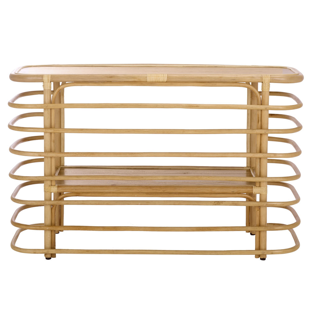 Safavieh Maestro Console Table - Natural Rattan & Wood Blend For Elegant Home Decor & Functional Style Natural Rattan & Wood Cns5400a