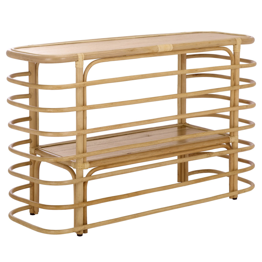 Safavieh Maestro Console Table - Natural Rattan & Wood Blend For Elegant Home Decor & Functional Style Natural Rattan & Wood Cns5400a