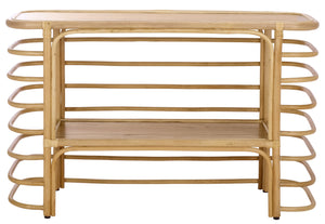 Safavieh Maestro Console Table - Natural Rattan & Wood Blend For Elegant Home Decor & Functional Style Natural Rattan & Wood Cns5400a