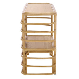 Safavieh Maestro Console Table - Natural Rattan & Wood Blend For Elegant Home Decor & Functional Style Natural Rattan & Wood Cns5400a