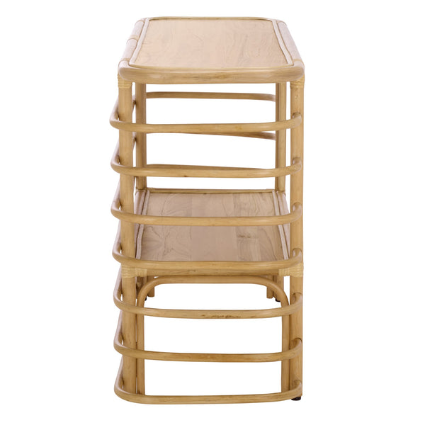 Safavieh Maestro Console Table - Natural Rattan & Wood Blend For Elegant Home Decor & Functional Style Natural Rattan & Wood Cns5400a