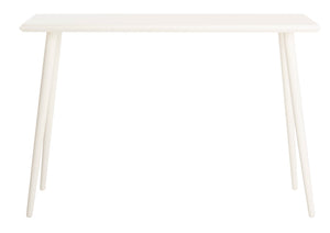 Safavieh Marshal Console Table - Mid-Century Minimalist Design With Distressed Pine For Stylish Entryway Decor Vintage White CNS5700A