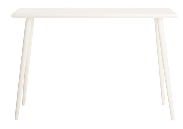 Safavieh Marshal Console Table - Mid-Century Minimalist Design With Distressed Pine For Stylish Entryway Decor Vintage White CNS5700A