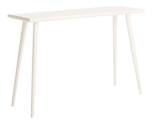 Safavieh Marshal Console Table - Mid-Century Minimalist Design With Distressed Pine For Stylish Entryway Decor Vintage White CNS5700A