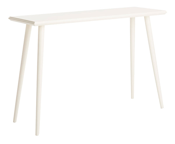 Safavieh Marshal Console Table - Mid-Century Minimalist Design With Distressed Pine For Stylish Entryway Decor Vintage White CNS5700A