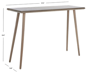 Safavieh Marshal Console Table - Mid-Century Minimalist Design With Distressed Pine For Stylish Entryway Decor Light Brown CNS5700B