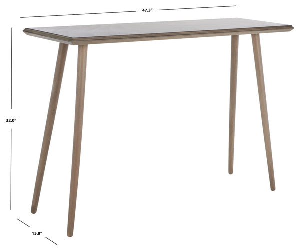 Safavieh Marshal Console Table - Mid-Century Minimalist Design With Distressed Pine For Stylish Entryway Decor Light Brown CNS5700B