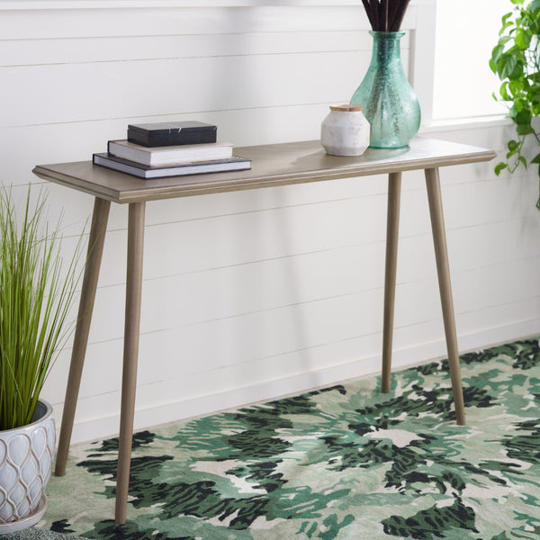 Safavieh Marshal Console Table - Mid-Century Minimalist Design With Distressed Pine For Stylish Entryway Decor Light Brown CNS5700B