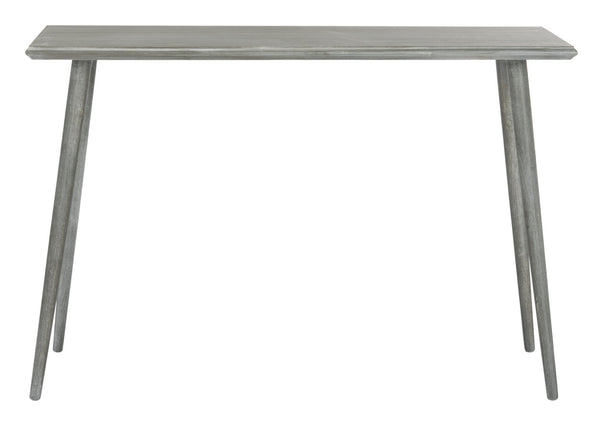 Safavieh Marshal Console Table - Mid-Century Minimalist Design With Distressed Pine For Stylish Entryway Decor Slate Grey CNS5700C