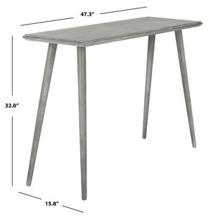 Safavieh Marshal Console Table - Mid-Century Minimalist Design With Distressed Pine For Stylish Entryway Decor Slate Grey CNS5700C