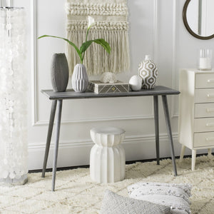 Safavieh Marshal Console Table - Mid-Century Minimalist Design With Distressed Pine For Stylish Entryway Decor Slate Grey CNS5700C