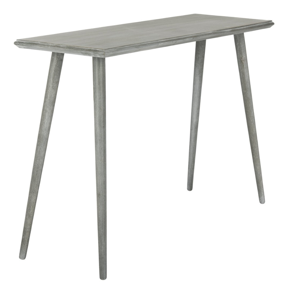 Safavieh Marshal Console Table - Mid-Century Minimalist Design With Distressed Pine For Stylish Entryway Decor Slate Grey CNS5700C