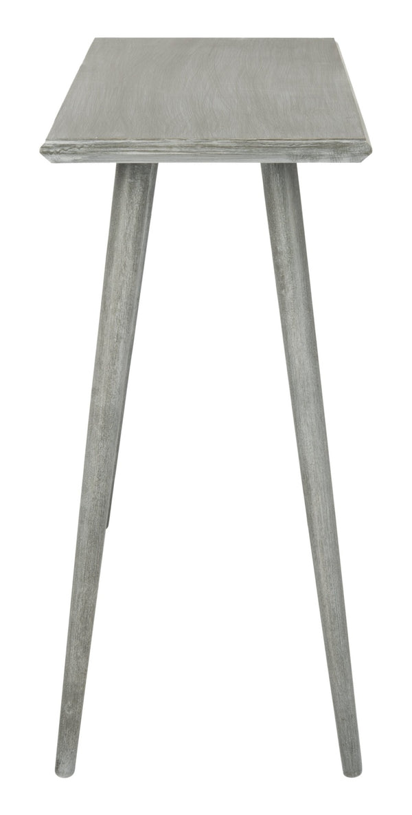 Safavieh Marshal Console Table - Mid-Century Minimalist Design With Distressed Pine For Stylish Entryway Decor Slate Grey CNS5700C