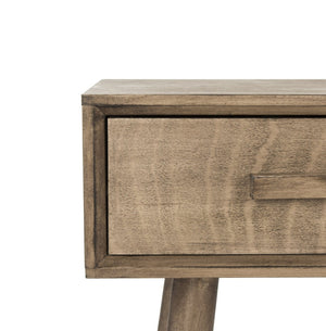 Safavieh Albus Mid-Century 3 Drawer Console Table For Stylish Entryways And Living Spaces With Hidden Storage Light Brown CNS5701B