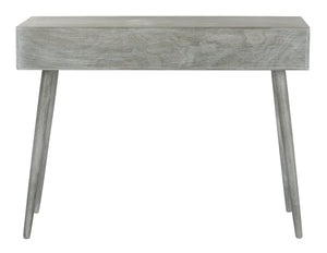 Safavieh Albus Mid-Century 3 Drawer Console Table For Stylish Entryways And Living Spaces With Hidden Storage Slate Grey CNS5701C