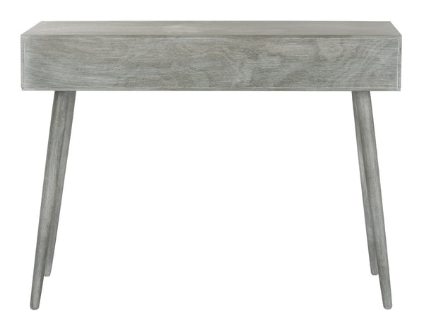 Safavieh Albus Mid-Century 3 Drawer Console Table For Stylish Entryways And Living Spaces With Hidden Storage Slate Grey CNS5701C