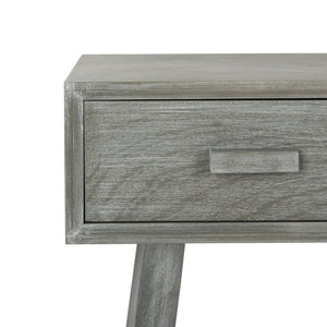 Safavieh Albus Mid-Century 3 Drawer Console Table For Stylish Entryways And Living Spaces With Hidden Storage Slate Grey CNS5701C