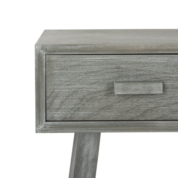 Safavieh Albus Mid-Century 3 Drawer Console Table For Stylish Entryways And Living Spaces With Hidden Storage Slate Grey CNS5701C