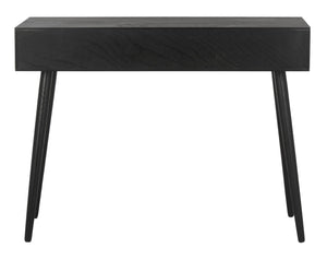 Safavieh Albus Mid-Century 3 Drawer Console Table For Stylish Entryways And Living Spaces With Hidden Storage Black CNS5701D