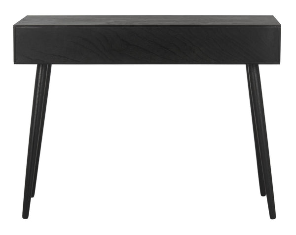 Safavieh Albus Mid-Century 3 Drawer Console Table For Stylish Entryways And Living Spaces With Hidden Storage Black CNS5701D