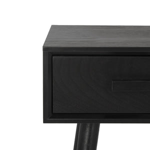 Safavieh Albus Mid-Century 3 Drawer Console Table For Stylish Entryways And Living Spaces With Hidden Storage Black CNS5701D