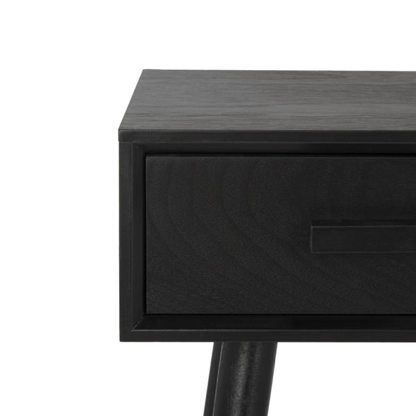 Safavieh Albus Mid-Century 3 Drawer Console Table For Stylish Entryways And Living Spaces With Hidden Storage Black CNS5701D