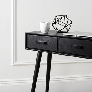 Safavieh Albus Mid-Century 3 Drawer Console Table For Stylish Entryways And Living Spaces With Hidden Storage Black CNS5701D