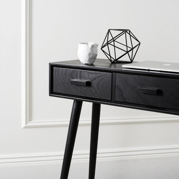 Safavieh Albus Mid-Century 3 Drawer Console Table For Stylish Entryways And Living Spaces With Hidden Storage Black CNS5701D